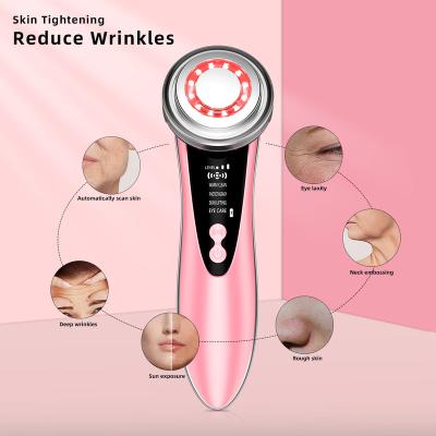 China Anti-Puffiness Best Selling EMS Products Ultrasonic Facial Cleansing Skin Face Vibration Machine Led Facial Massager for sale