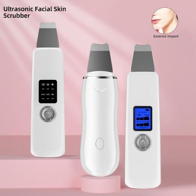 China Ultrasonic Skin Scrubber Face Scrubber Deep Cleansing Facial Peeling Beauty Products for sale