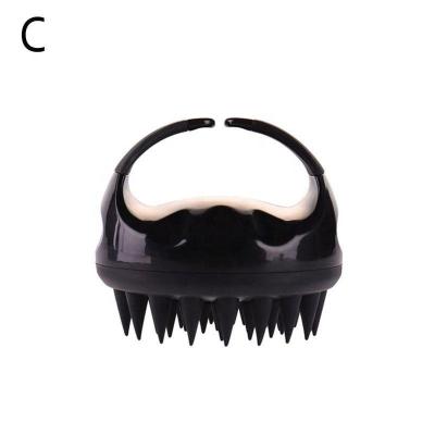 China Wholesale Updated Wet & Dry Skin Friendly Silicone Black Shampoo Hair Brush Soft for sale