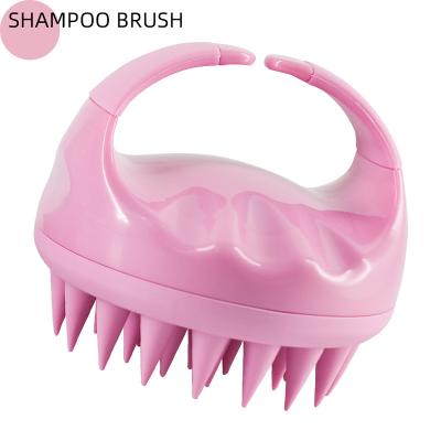 China Food Grade Soft Silicone Hair Comb Massage Brush Waterproof Detachable Hair Scalp Massager for sale