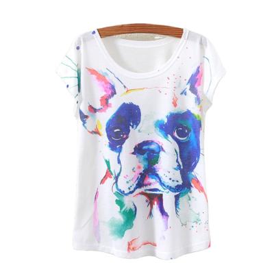 China New Design Harajuku Dog Tunic Women Girls Hot Blouse QUICK DRY Thin Causal T-shirt Tops Tees for sale