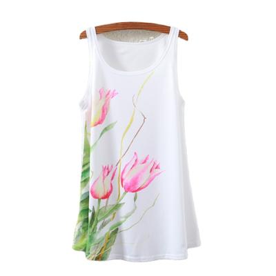 China Wholesale Casual Women's Floral T-shirt Cami Vest Tank Sleeveless Top QUICK DRY 2020 Fashion Clothes for sale