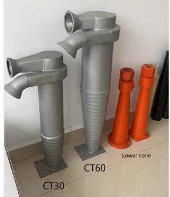 China CT30 and CT60 Centricleaner System Perfect for Paper Mills Sliver Upper Cone Color for sale