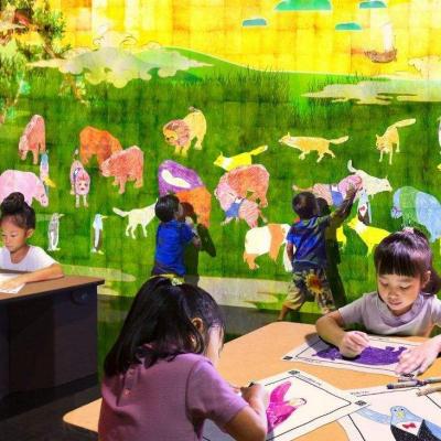 China Interactive wall painting games for kids, use laser touch module, 30points touch PP4 for sale