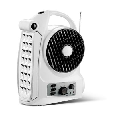 China With Lightweight Multifunctional Indoor Desktop Adjustable Led Portable Fan With Fa FM Radio Function for sale