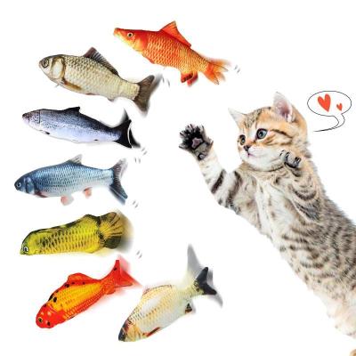 China Viable Pet USB Flippity Fishes Moving Interactive Electric Wiggle Cat Catnip Toy for sale