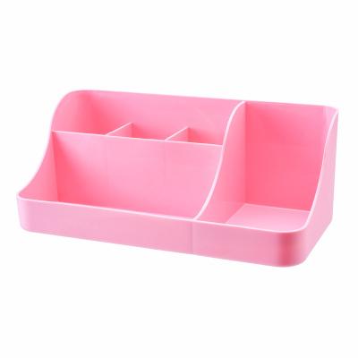 China Grid Design Multifunctional Modern Viable Makeup Cosmetics Desktop Storage Box for sale