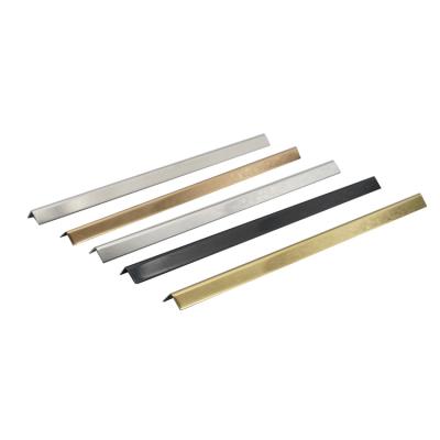 China Modern 201 Stainless Steel Tile Trim Triangle Stainless Steel Tile Trim Decorative Metal Strips For Furniture for sale