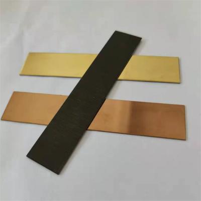 China New Modern Custom Border Decoration Stainless Steel Flat Strip For Wood Inlay Decor Metal Flat Strip for sale