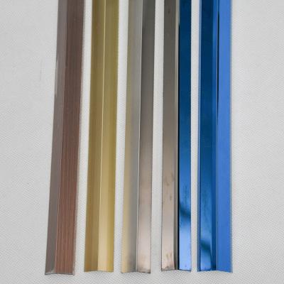 China Modern Industrial Metal Building Materials Supply L Shape Profile Cut Stainless Steel Tile Trim Parts for sale