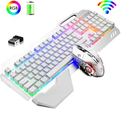 China Metal Radio Keyboard and Mouse Set Touch Gaming Esports Keyboard Rechargeable Luminescent Mechanical Mouse for sale