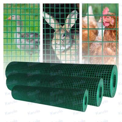 China Fence Mesh Welded Black Green Plastic PVC Coated Metal Fence Wire Mesh Of Rolls for sale