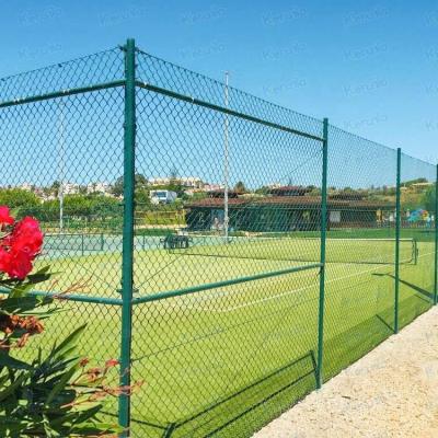 China Easily Assembled Wholesale Temporary Industry PVC Coated Metal Fence Galvanized Roll Chain Link Fence for sale