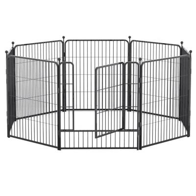 China 6Ft 10Ft Breathable High Quality Chain Link Panels Heavy Duty Metal Outside Runs Play Cages Large Cat Dog Kennels For Outdoor Pet for sale