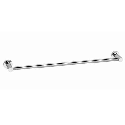 China Heater Bathroom Fittings Zinc Alloy Chromed Towel Round Single Rod Towel Rack Stainless Steel Towel Holder for sale