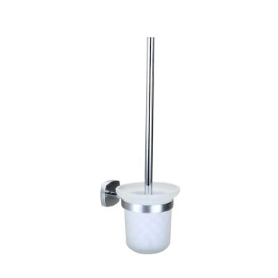 China Chrome Modern Zinc Alloy Bathroom Workmanship Ningbo Toilet Brush Holder Wc Glass Toilet Glass Brush 55009 for sale