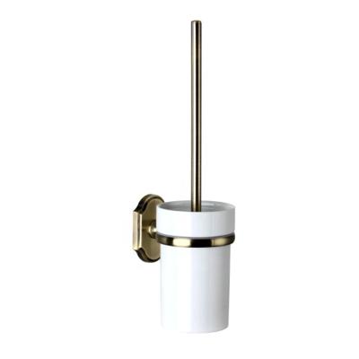 China Chinese Bronze Ceramic Toliet Brush Holder Antique Brass Zinc Alloy Bathroom Accessories Bath Divider Hardware 52009 for sale