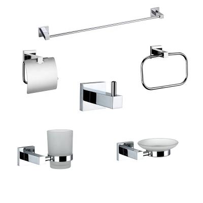 China Sustainable Cheap Sale Chrome Zinc Alloy Screw Mounted Bathroom Set Plastic for sale