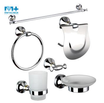 China Automatic Operation High Quality Bathroom Accessory Brass Chrome Outdoor Sanitary Ware Set For Hotel 5 Star Project for sale