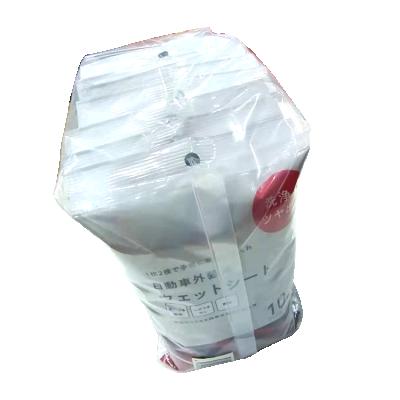 China Factory Direct Sale Automobile Shell Polishing Non Alcohol Non Woven Fabric Sanitary Car Cleaning Wet Cloth for sale