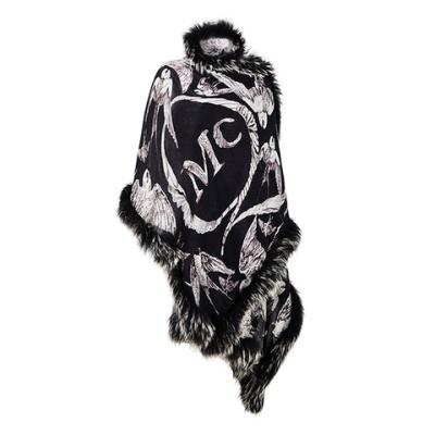 China Fashion Solid Luxurious Elegant Warm 100% Wool Poncho Scarf Scarves Shawl Women for sale