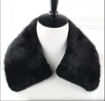 China Luxury Real Mink Fur Collar Detachable Real Fur Collar for Men's Natural Mink Fur Trim Neck Warmer Jacket Custom Made for sale