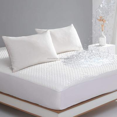 China King Size Waterproof Mattress Waterproof Protector Bamboo Mattress Cooling Fitted Blanket With Deep Pocket Up To 18