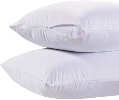 China Classic Luxury Hotel Anti-Static White Collection Zippered Style Pillow Cover, 200 Thread Count, Soft Quiet Zippered Pillow Protectors for sale