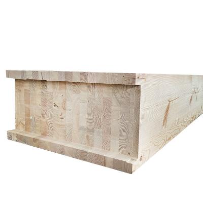 China 100% Eco-friendly Large Size Bonded Laminated Timber Post Wood Structure Construction for sale