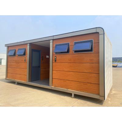 China Wind resistance 2022 new style 3 ladies and 3 men's locker room prefab luxury portable toilet for outdoor public restroom for sale