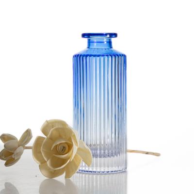 China Custom Embossed Empty Personal Care Aroma Oil Bottle 150ml Flower Reed Diffuser Glass Bottle With for sale