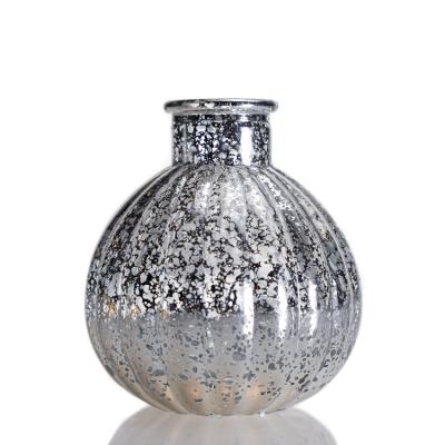 China Personal Care Glitter Round Ball 120ml Plate Aroma Reed Diffuser Bottles For Home Decor for sale