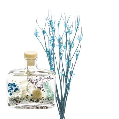 China decorative flowers & Garlands Sky Blue Aroma Reed Diffuser Flowers Natural Dried Flowers for Wedding Decor for sale