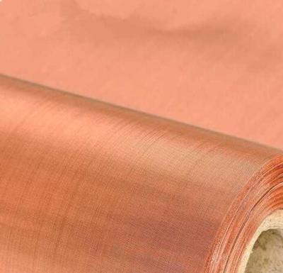 China Good Ductibility Faraday Cage Shielding Copper Wire Mesh Fine Red Copper Faraday Cage Fiber Cloth for sale