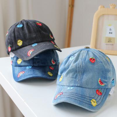 China Kids Hats Low Profile Casual Loungewear Washed Cotton&Denim Toddler Babies Boy Soccer Baseball Caps For Kids for sale