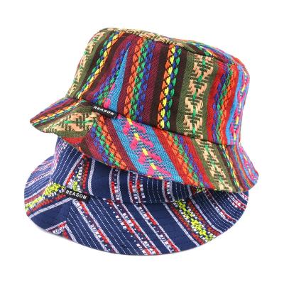 China Ethnic Image Style Classic Fisherman Print Pattern Cotton Design Your Own Bucket Fisherman Hat for sale