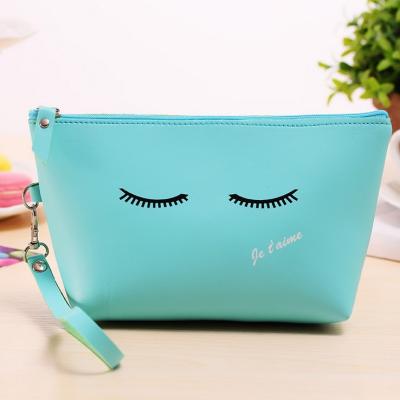 China Waterproof Ladies Fashion Portable Waterproof Travel Cosmetic Bag Custom PU Leather Makeup Bag Purse for sale