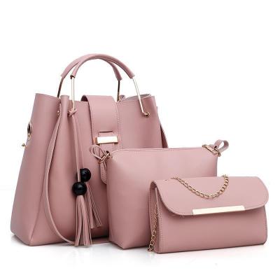 China Fashion hot selling beauty 3 pieces set handbag new style leather bag for women purse handbag set for sale