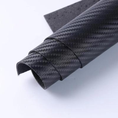 China Custom Carbon Fiber Waterproof Faux Leather , Shiny Synthetic Leather Fabric for sale