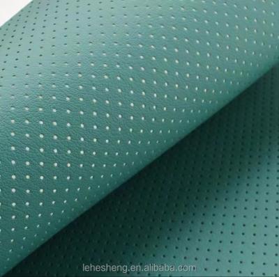 China Factory Price Waterproof PU Punched Perforated Microfiber Leather For Car Seat for sale