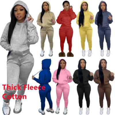 China 2021 Autumn QUICK DRY clothes winter fashion women two piece set tracksuit women two piece set with Hoodies for sale