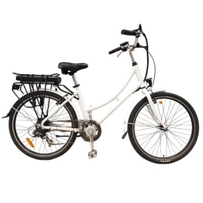 China Aluminum Alloy Delivery Enduro Electric Hybrid Bike 250W 7Speed ​​New Arrival Electric City Bicycle Alloy 6061 for sale