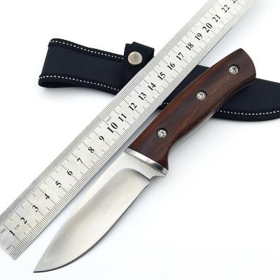 China Full Tang Fixed Blade Outdoor Camping Survival Non-Variable Knife Bushcraft Hunting Knife In Sheath High Carbon Steel Buck Knife Best Gift for sale