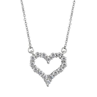 China Custom Made Light Luxury High Quality Wholesale Fashion Heart Pendant Necklace Women Wedding Gifts Jewelry for sale