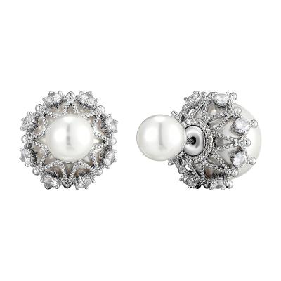 China Exquisite temperament earrings 2022 new fashionable hot pearl women's earrings new with diamonds for sale