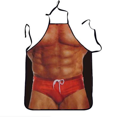 China Naked Halloween Party Man Aprons Dinner BBQ Party Costumes Cooking Apron Props Adult Funny Baking Party Gifts For Men for sale