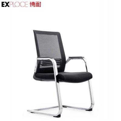 China Other Medium Thickness Mesh Workstation Office Merryfair Chair Tube Powder Coated In Black Meeting Office Chair for sale