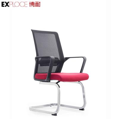 China Other High Quality Task Chair Mesh Back Frame Folding Office Chair Commercial Folding Training Chair Without Wheels for sale