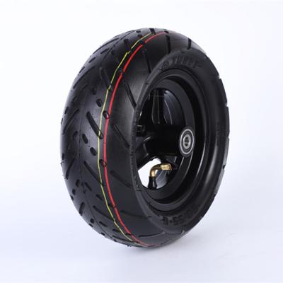 China Aluminum Alloy 8 Inch Car Tire Sports Rubber Wheel Drum Brake Wheel Solid Driving Tire Sets Go Cart Wheel for sale