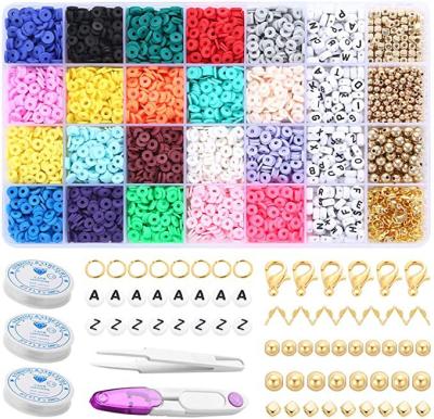 China 4000PCS20 Ceramic Grid Pottery +208pcs Soft Letter Beads + Accessories 4 Grid Combination Set Diy Beads for sale